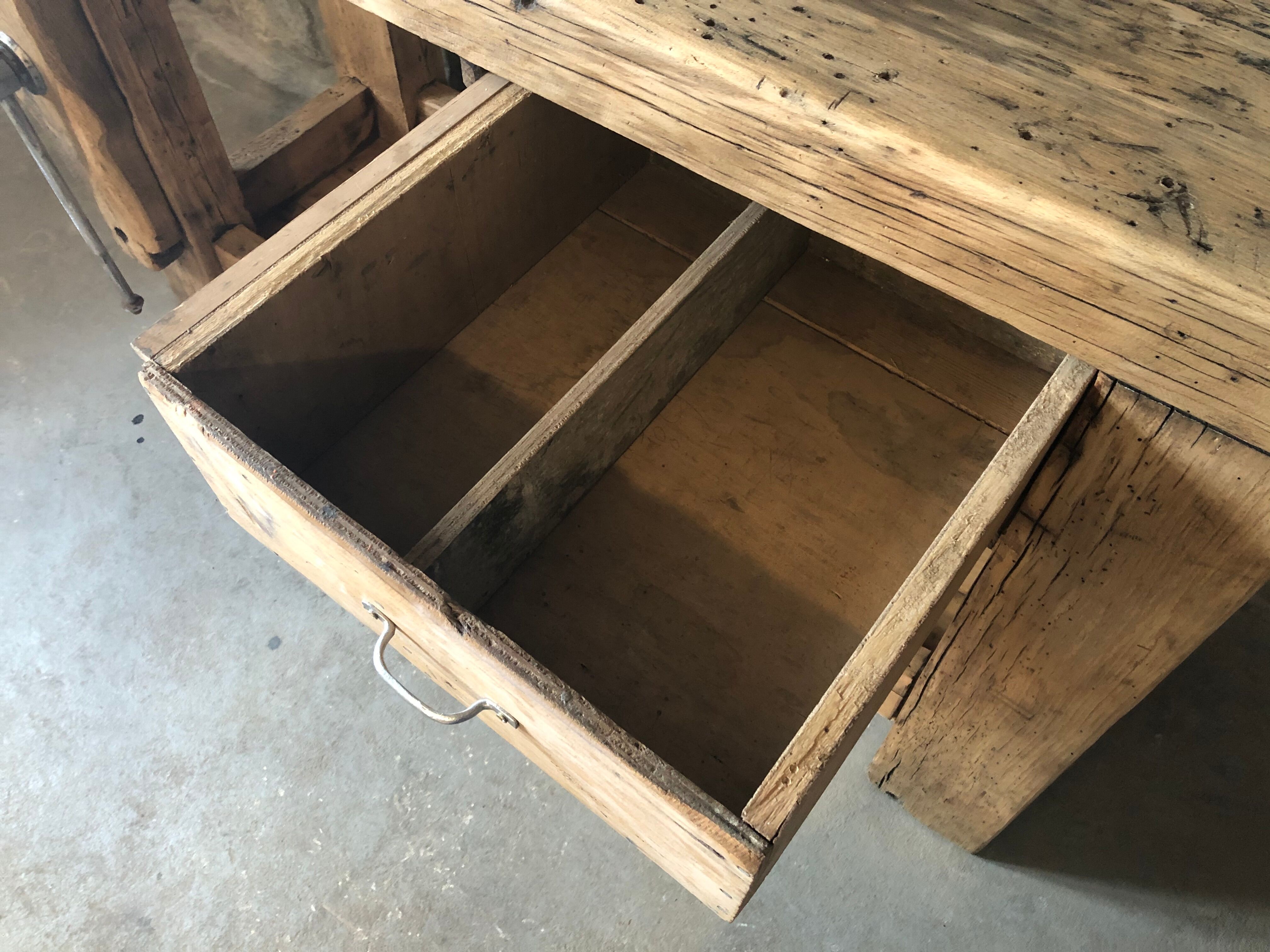 Established old industrial carpenter's wood