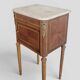 Louis XVI style side table - Marquetry wood and gilded bronze