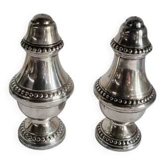 Salt and Pepper Shaker Set in Silver-Plated Metal
