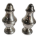 Salt and Pepper Shaker Set in Silver-Plated Metal