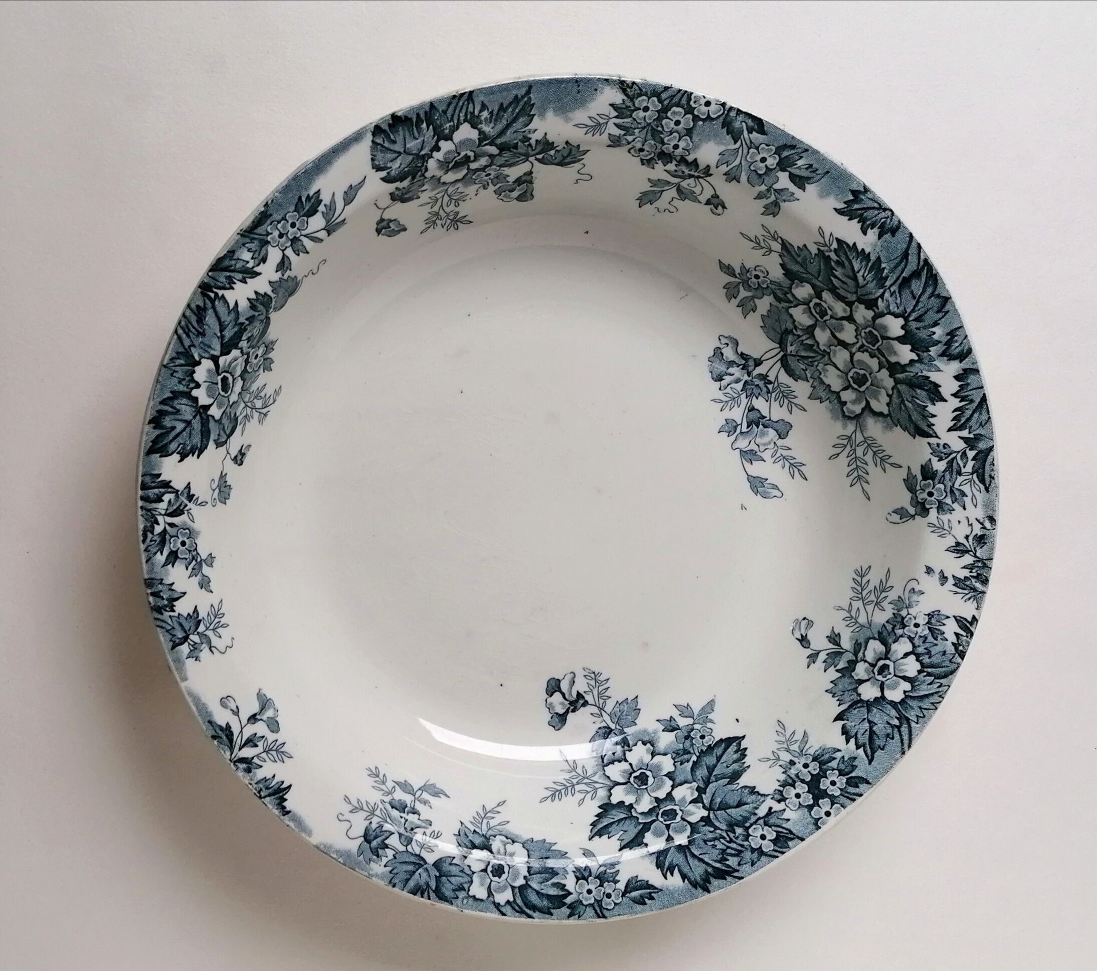 Plat creux terre de fer Marie-Louise Saint Amand et Hanage
