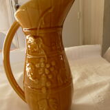 Pichet carafe en céramique barbotine sarreguemines  1/2l