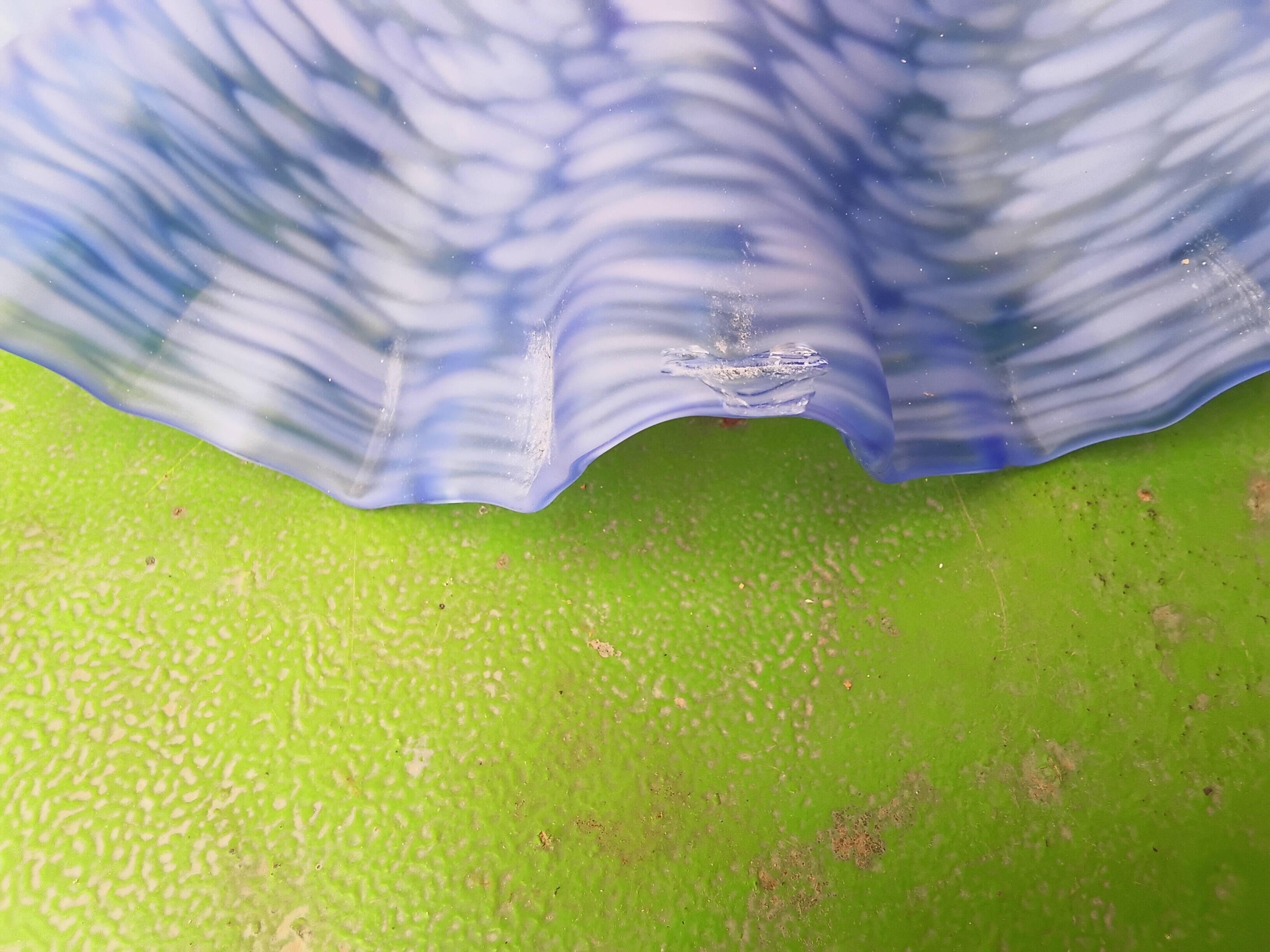 Vintage draped opaline glass pendant.