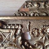 Mirror old wood and gilded stucco 57x71cm