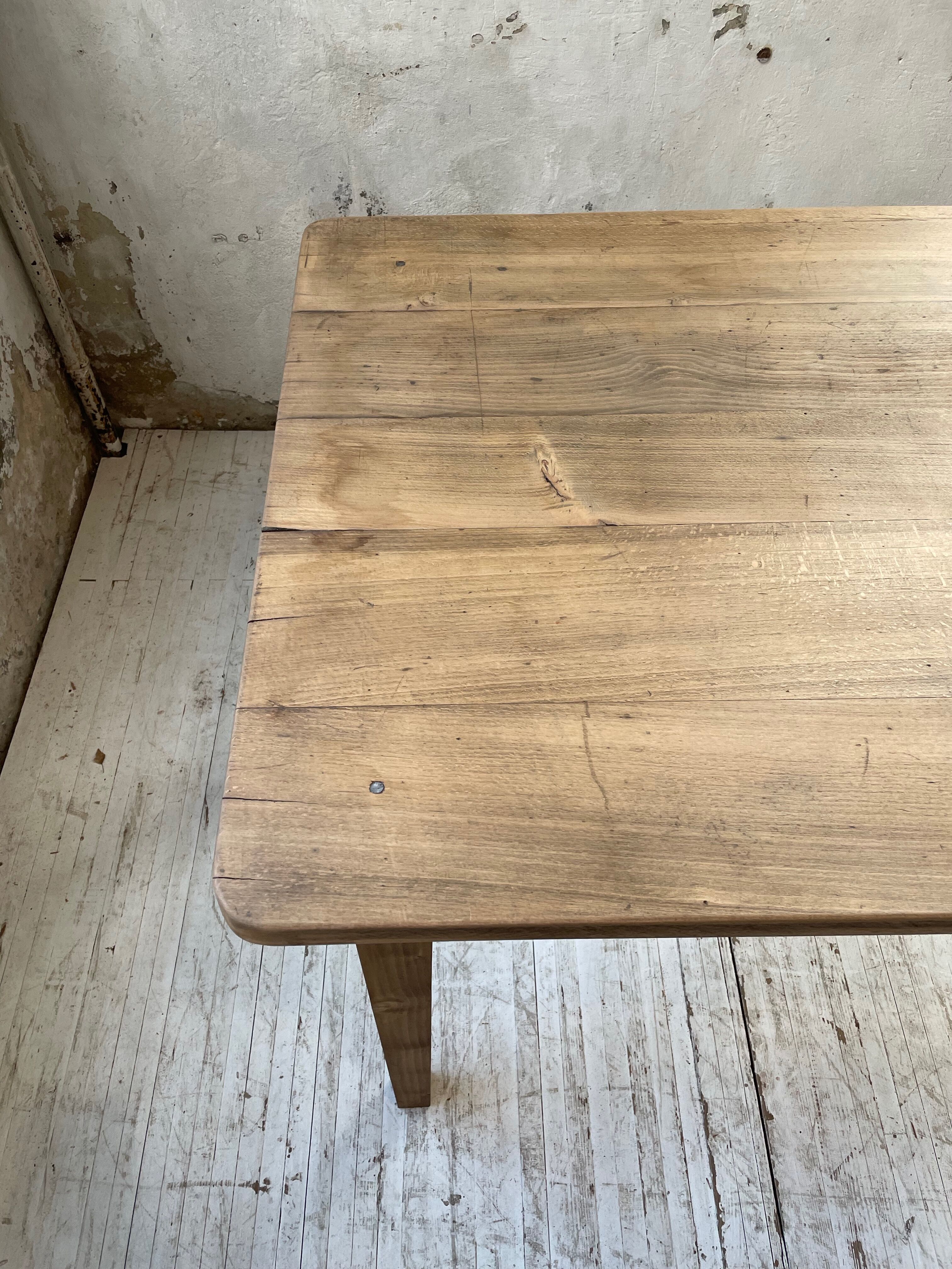 XL farmhouse table in beech and pine 3m