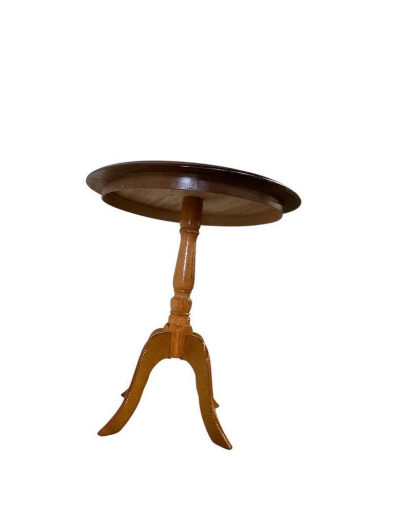 Vintage round wooden side table