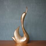 Large model swan, brass swan, swan statue, made in India, interior decoration