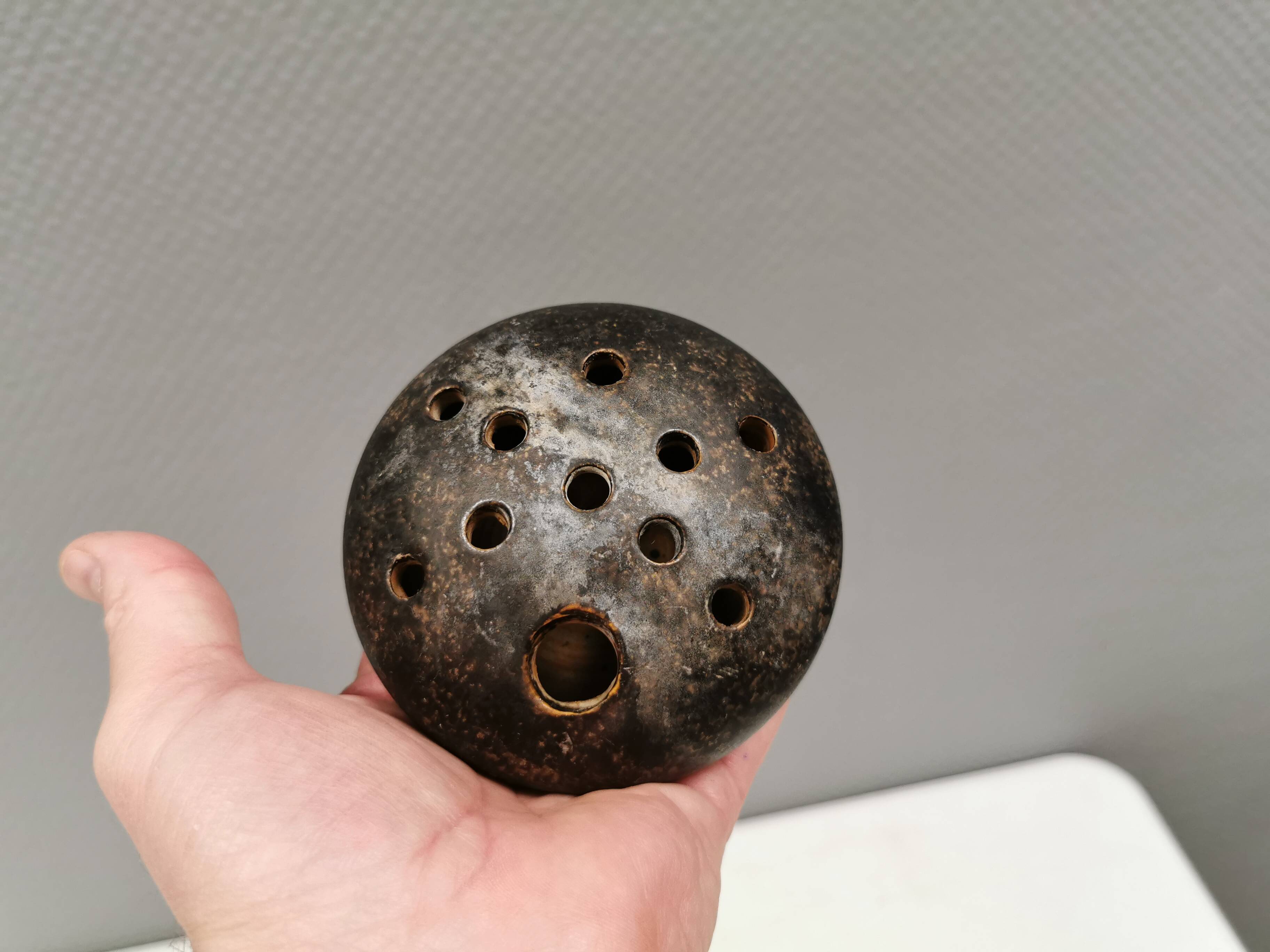 Delicious "mushroom" vase with several "holes"  Danmark 1980s