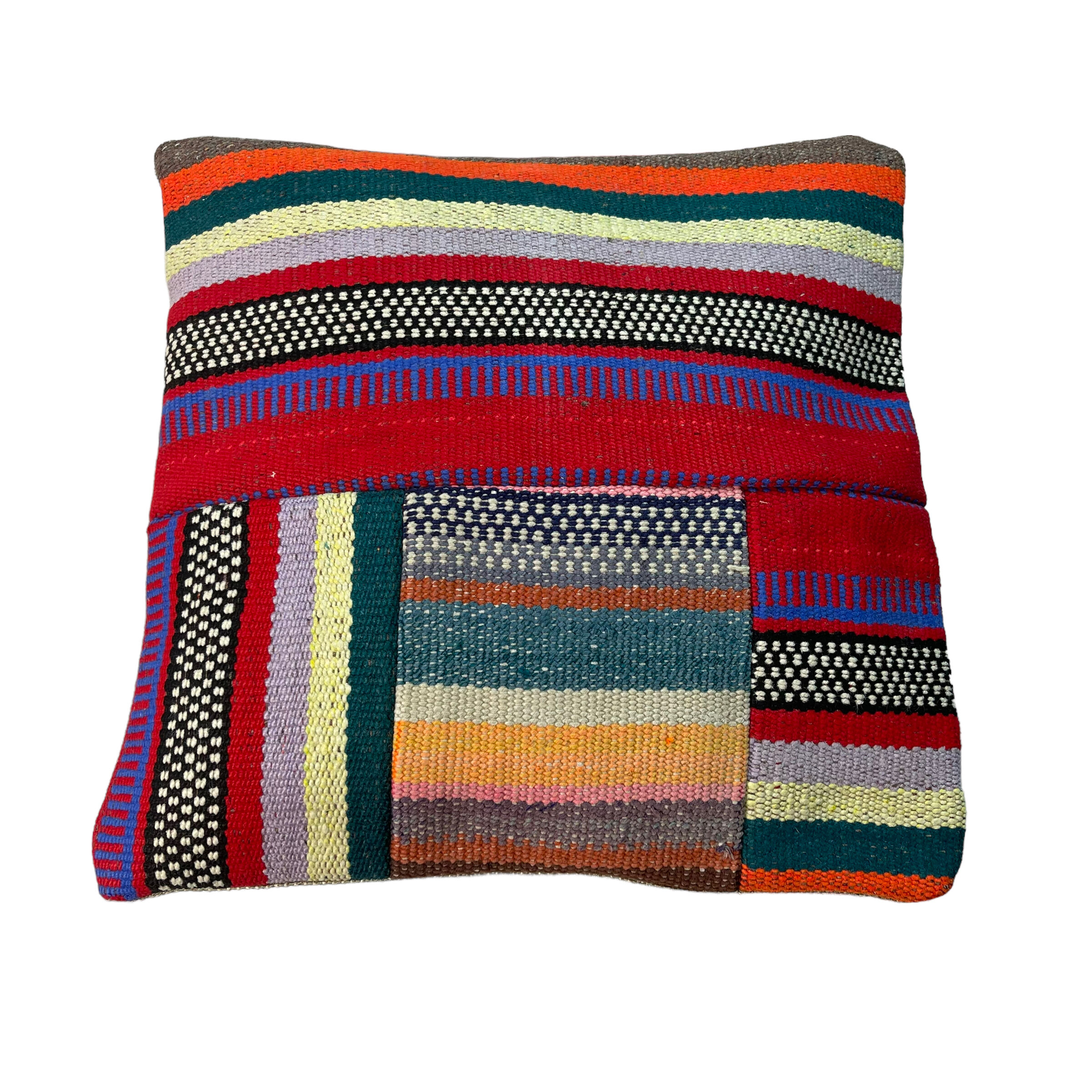 Vintage turkish kilim cushion cover 40x40cm
