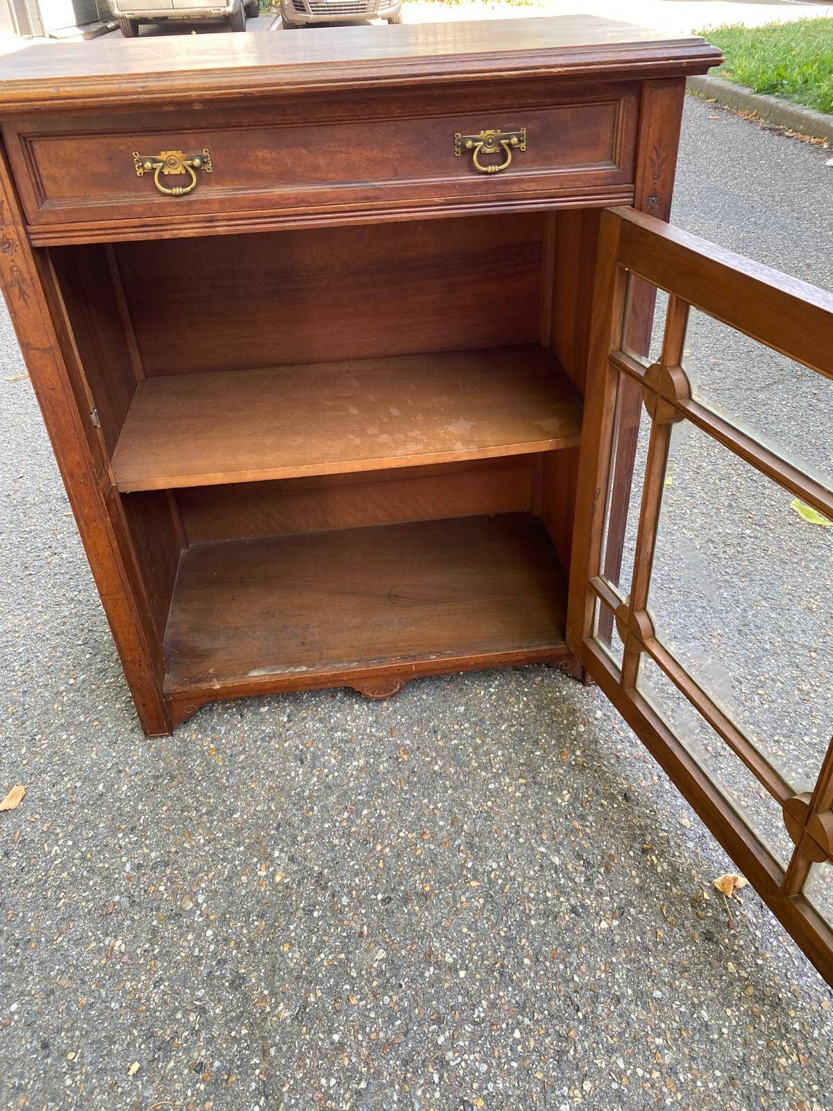 English Regency solid wood display cabinet