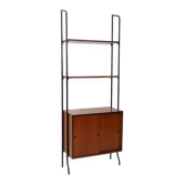 Modular bookcase with metal uprights by Amma Torino, 1960s