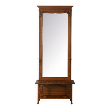 Antique mirror wardrobe from the early 1900s in Art Nouveau style