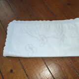 Vintage monogrammed pillowcase