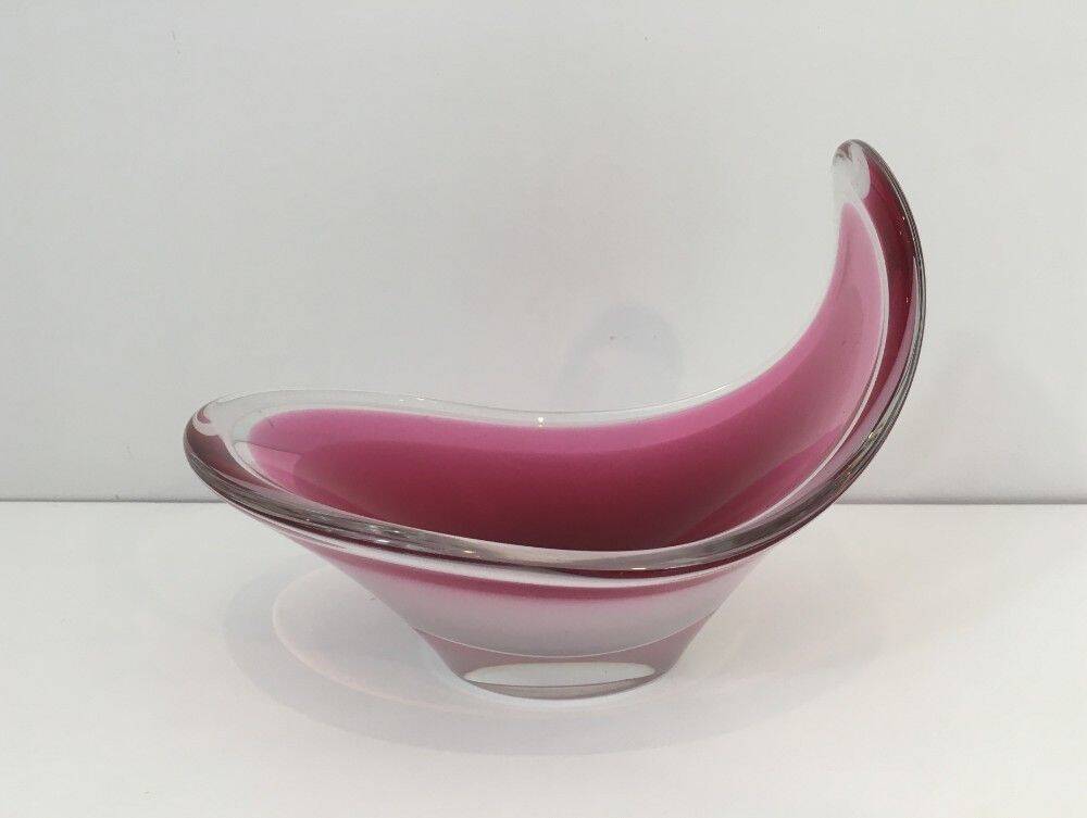 Freeform colored crystal bowl