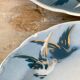 Rare dessert plates Terre de Fer Choisy le Roi, birds.
