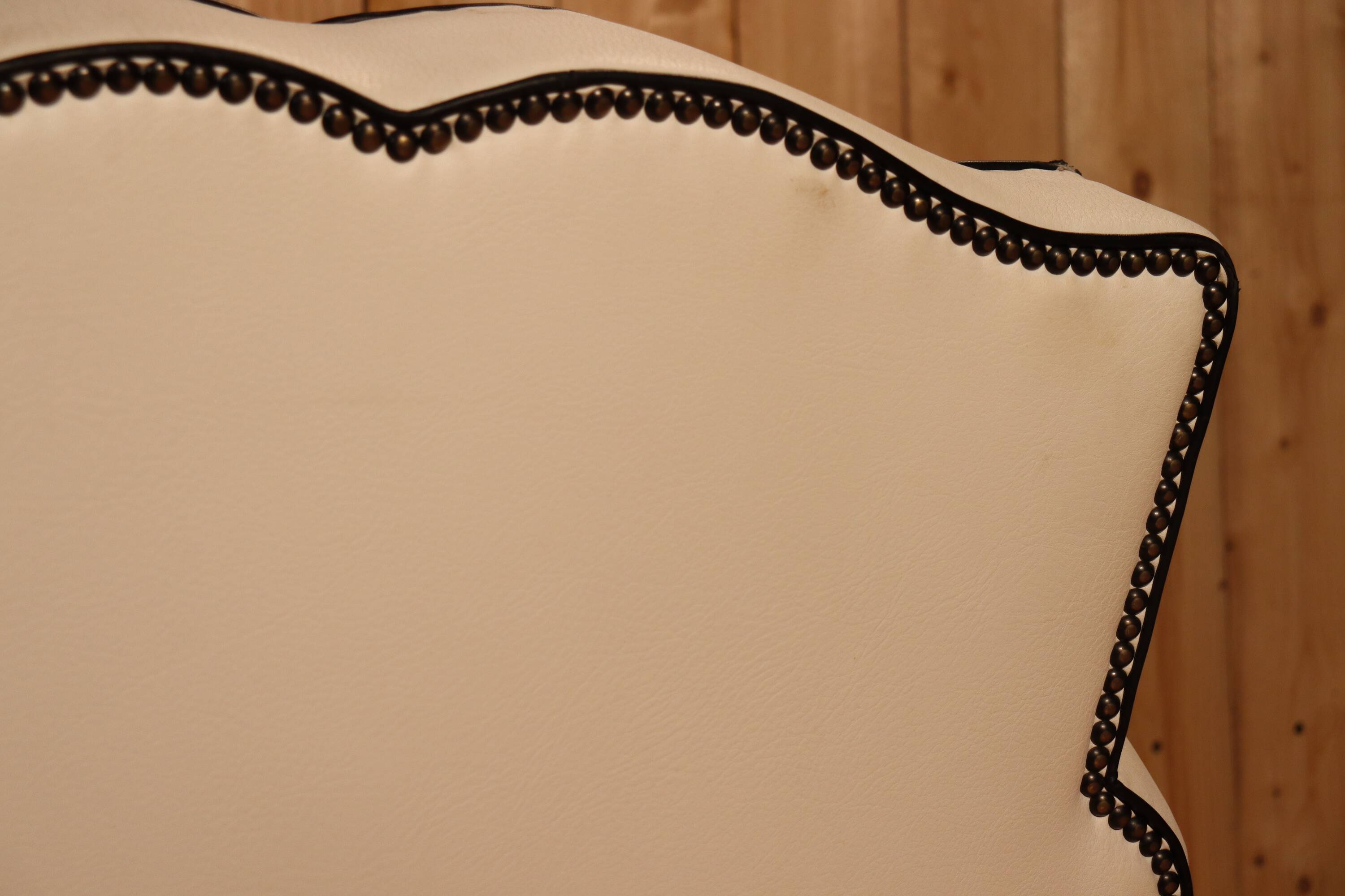 White leather club chair