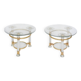 Paire de tables basse de style Hollywood Regency