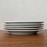 Set of German ceramic plates from the mid-century Hamburg Shape 20 Decor Blumenspiel by Lieselotte Kantner for Melitta, 1960s, set of 5.