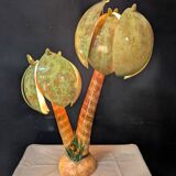 Lampes vintage en bois de coco