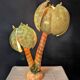 Lampes vintage en bois de coco
