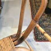 Vintage 1960s/70s rattan and bamboo rocking horse