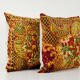 Set of 2 vintage velvet cushion covers 51x51 cm