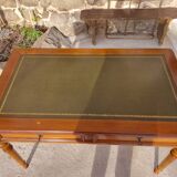 Green leather tray desk