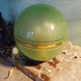 Table lamp, art deco, opaline, marble, bronze patinated metal, 30s/40s