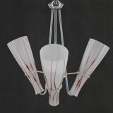 1970s Glass Chandelier , Czechoslovakia