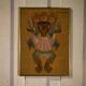Paire de tableaux sur toile de jute art ethnique, encadrement Trousson et Cie Roubaix, 1970