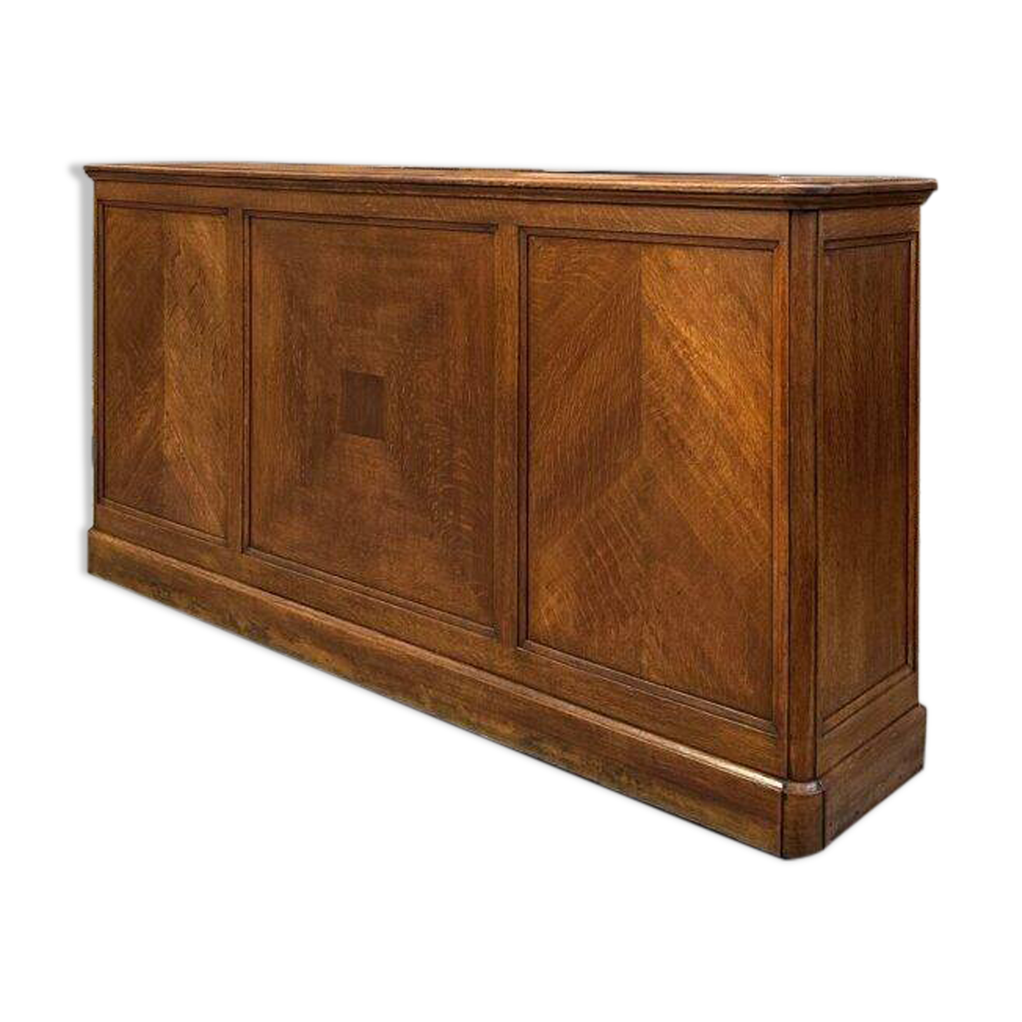 Early 20th-century oak hardware counter