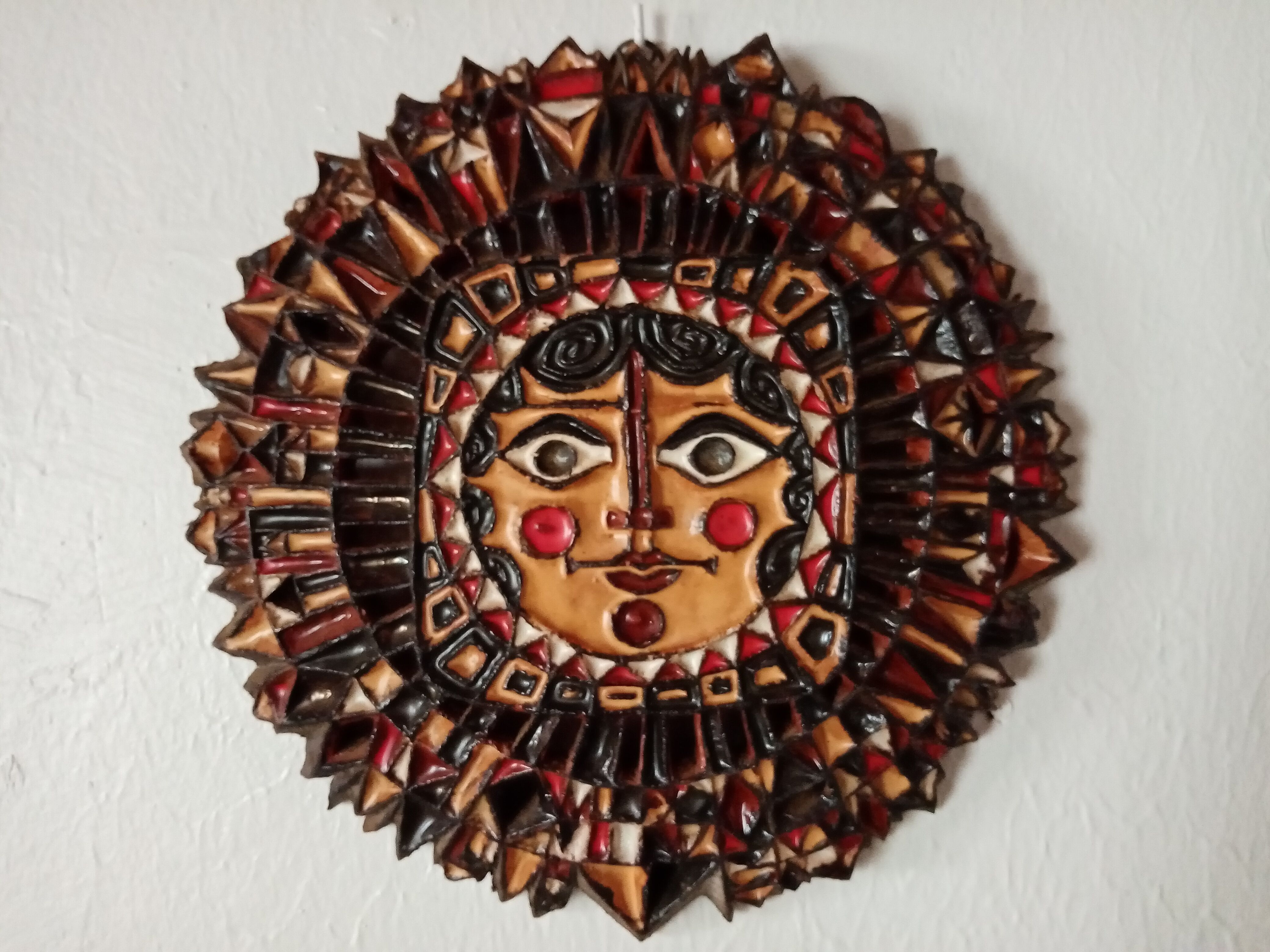 Ceramic sun by Roland Zobel Les Cyclades Anduze