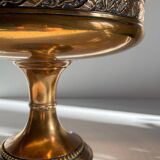 Coupe à fruits métal argenté et bronzé ancien
