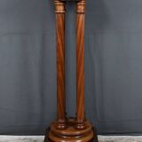 Swivelling stool in walnut, neo-Gothic style – 1900