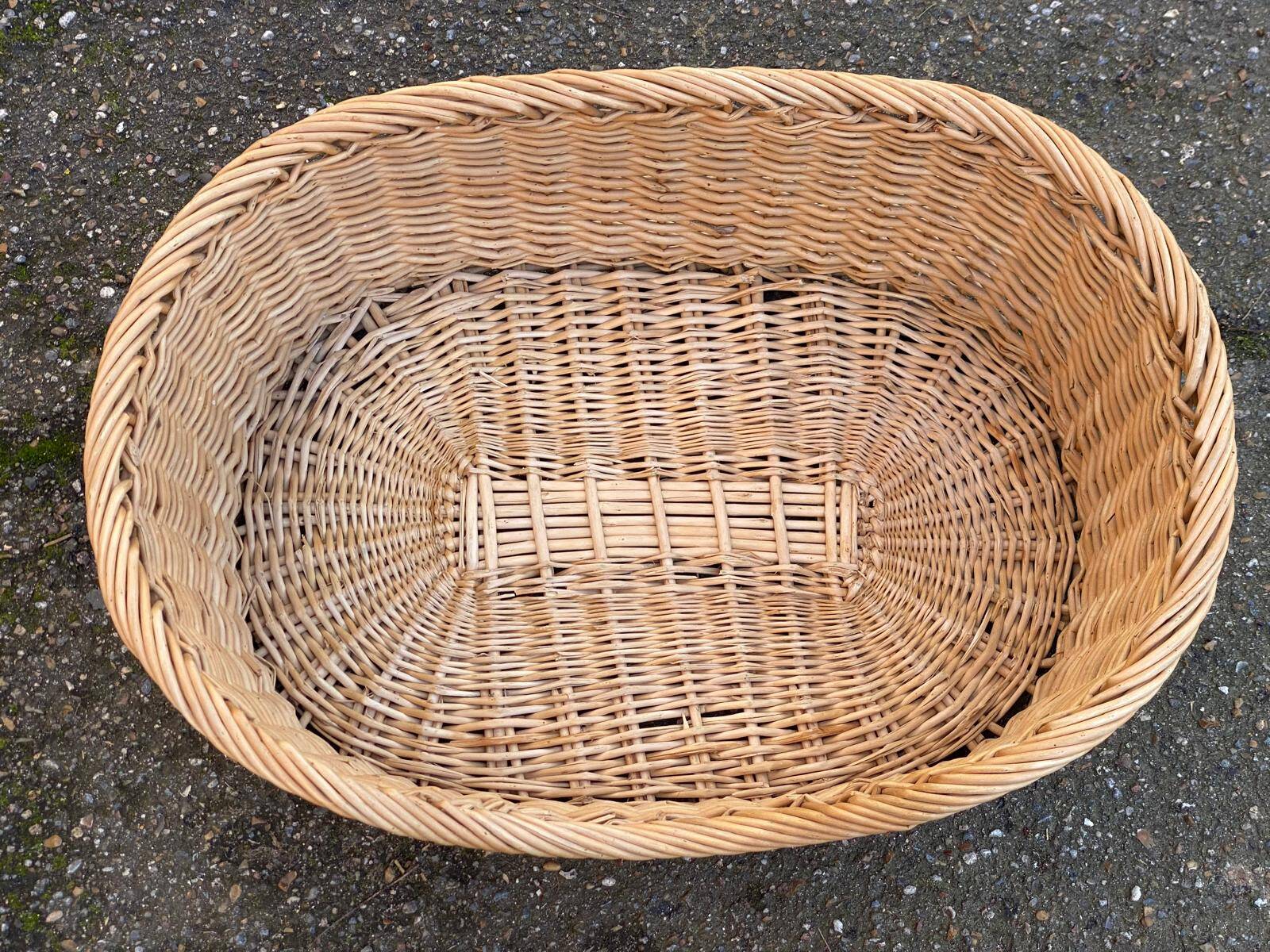 Vintage woven wicker basket