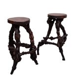 Dry Bar French Vinery Bar and Stool Set, 1960s, Set of 4