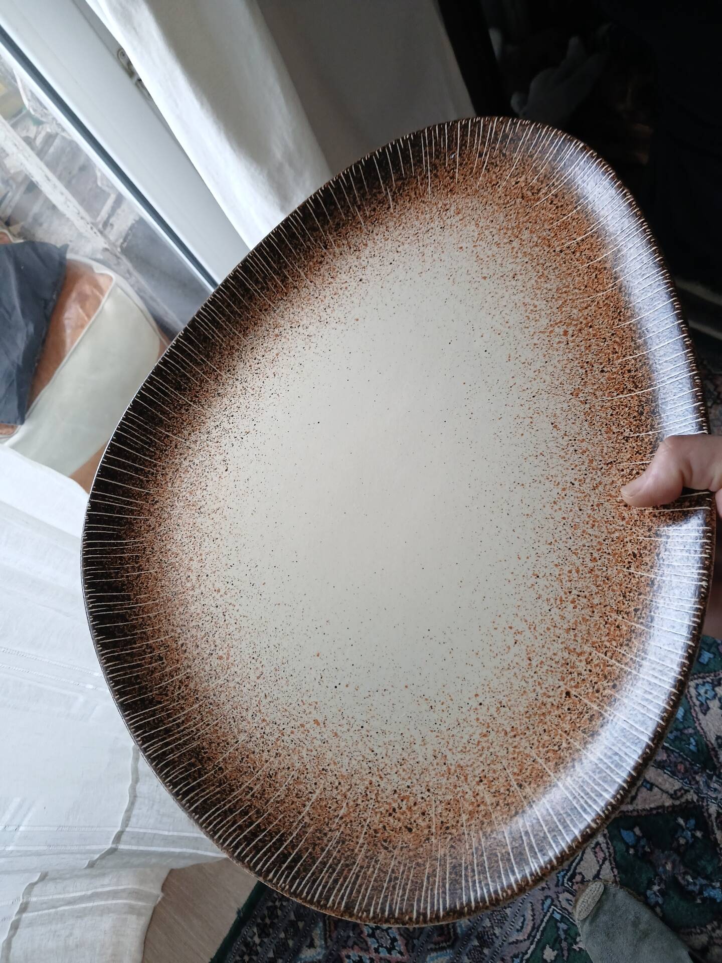 Plat vintage (60/70) design mid-century grand forma