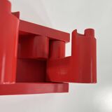 Portemanteau mural "Minivip" rouge par Benanti & Brunori pour Velca Legnano, 1970s