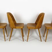 Wooden chairs by oswald haerdtl for ton (thonet), 1960s, set of 4
