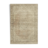 Handwoven one-of-a-kind anatolian beige carpet 195 cm x 300 cm