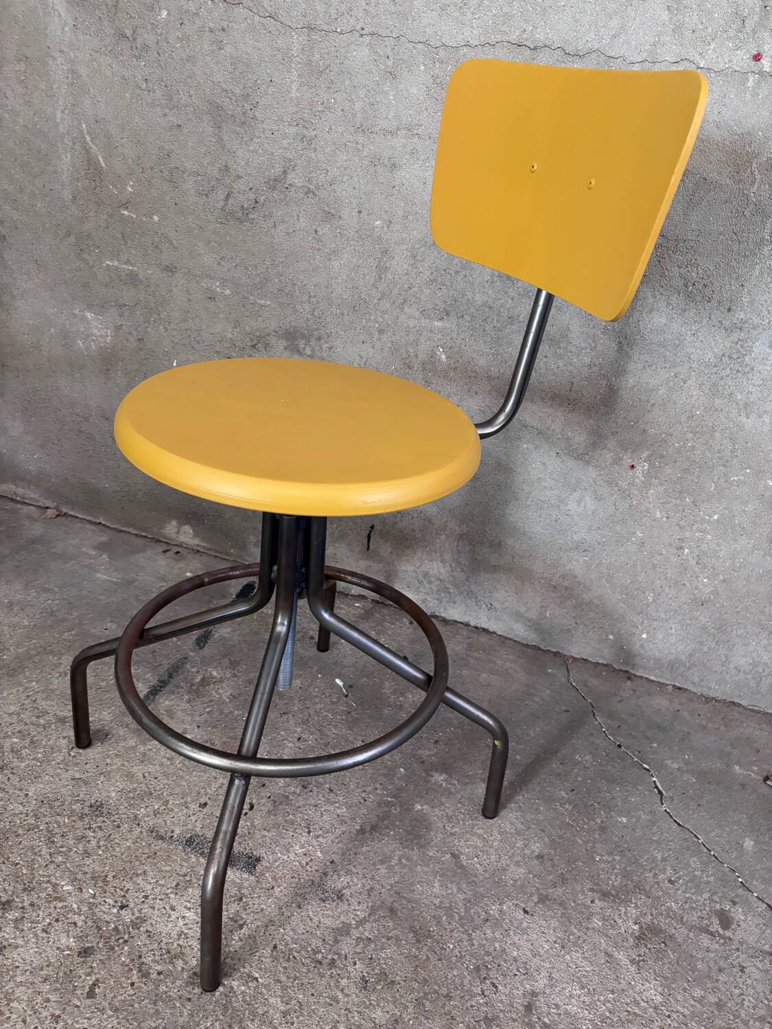Authentic workshop chair modernised
