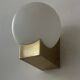 Vintage wall light, brass and opaline, France, 1970.