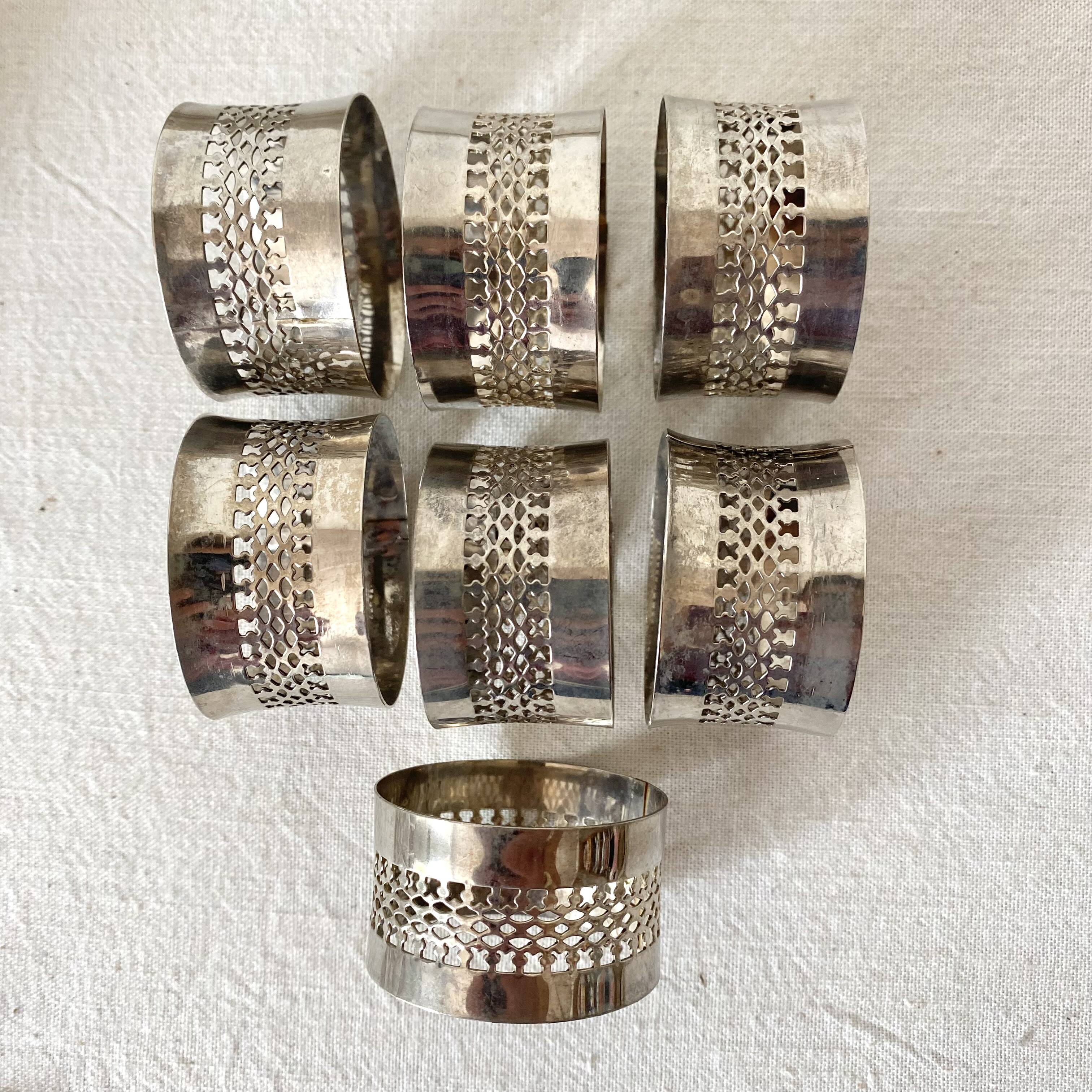 Openwork metal napkin rings