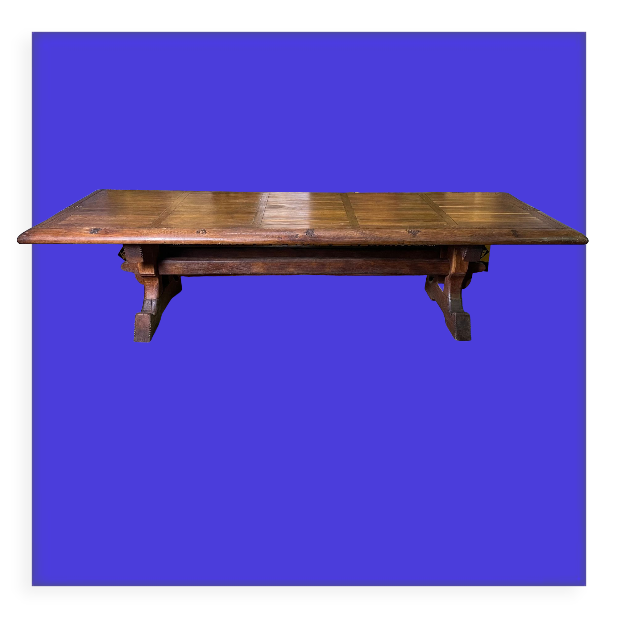 Solid oak monastery farm table