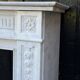 Louis XVI style fireplace in white Carrara marble, circa 1880.