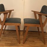 Pair of vintage Scandinavian style chairs