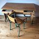 Bureau et chaise des mobiliers scolaires Delagrave
