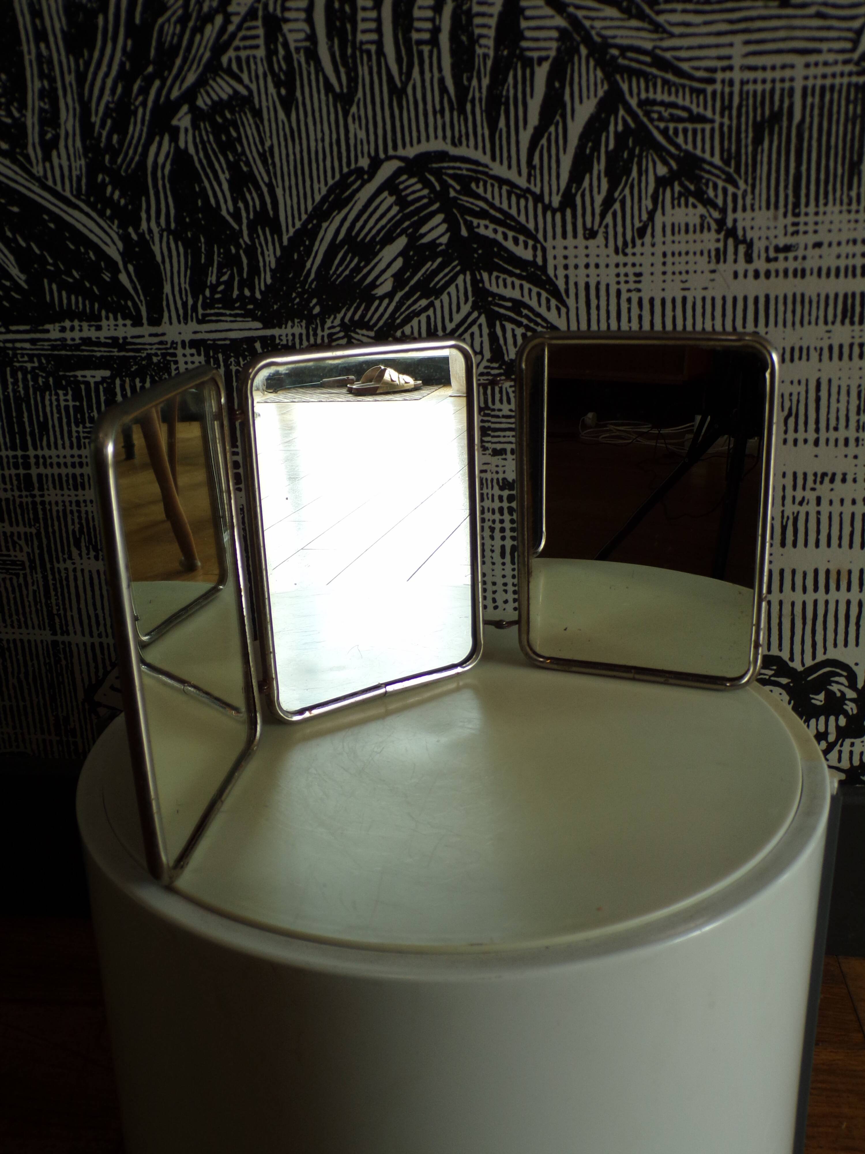 Old triptych mirror