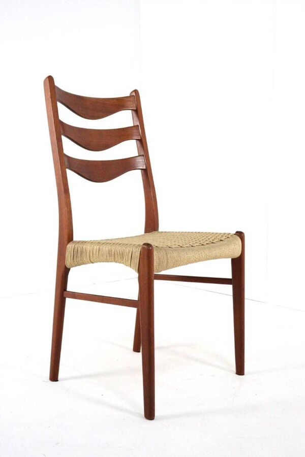 Lot de 4 chaises en corde de papier Arne Wahl Iversen pour Glygnore