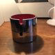 2 vintage ashtrays Isamu Kenmochi space age black and red Japan 1960